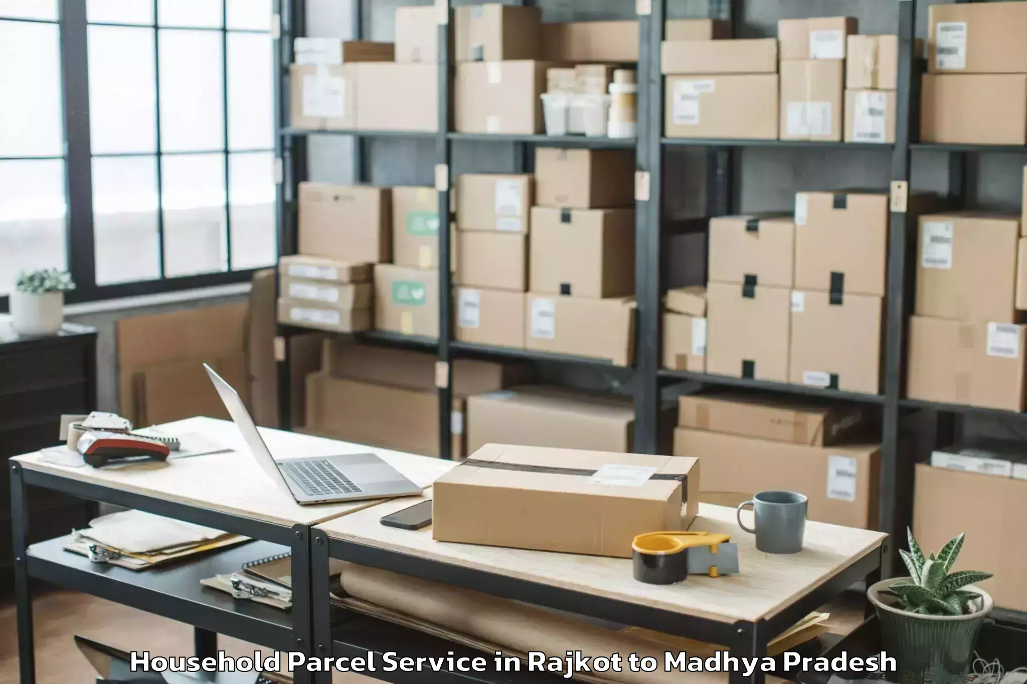 Hassle-Free Rajkot to Raghogarh Household Parcel